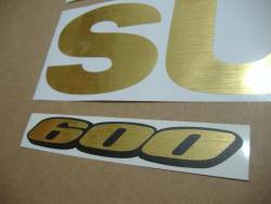 Suzuki Gixxer 600 brushed gold srad decal set