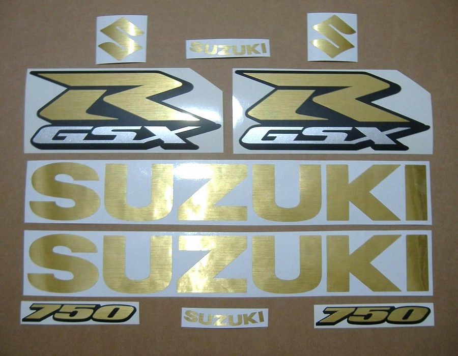Suzuki Gixxer 750 brushed gold srad decal set