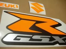 Suzuki GSXR 1000 neon orange customized adhesives