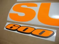 Suzuki Gixxer 600 neon fluorescent orange decals