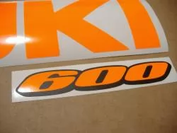 Suzuki GSXR 600 neon fluorescent orange decals