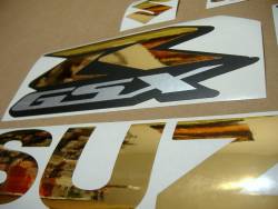 Suzuki GSXR 1000 chrome gold customized decals 