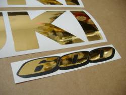 Suzuki GSXR 600 chrome gold customized decals 