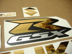 Suzuki Gixxer 600 chrome gold srad decal set