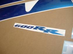 Honda CBR 600RR 2003 custom blue decal set