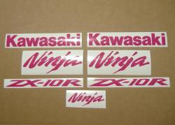 Kawasaki ZX10R Ninja hot pink decal set