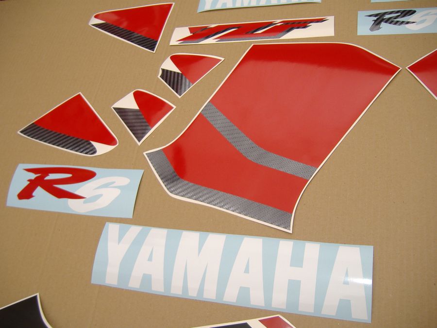  Yamaha  YZF R6 1999 RJ03 5EB 2000 decals set red  white 