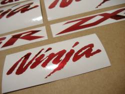 Kawasaki ZX10R Ninja chrome red custom stickers