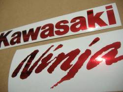 Kawasaki ZX10R chrome bordeaux decal set