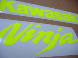 Kawasaki ZX6R Ninja fluorescent yellow graphics set