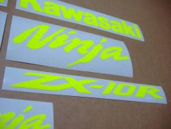 Kawasaki ZX10R Ninja neon fluo yellow custom stickers