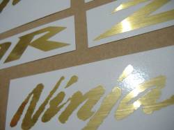 Kawasaki ZX6R Ninja brushed gold custom stickers