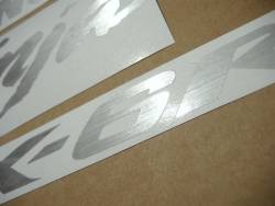 Kawasaki ZX6R Ninja brushed aluminium stickers