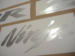 Kawasaki ZX10R brushed aluminium emblems decal set