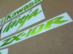 Kawasaki ZX-10R Ninja metallic green decals kit