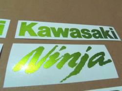 Kawasaki ZX-6R Ninja metallic green decals kit