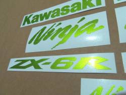 Kawasaki ZX6R Ninja metallic green custom graphics