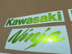 Kawasaki ZX6R 636 metallic green emblems stickers