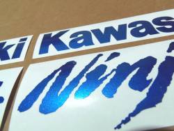 Kawasaki ZX-6R Ninja metallic blue decals kit