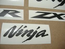 Kawasaki ZX6R Ninja matte black stickers kit