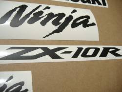 Kawasaki ZX-10R Ninja matte black decals set