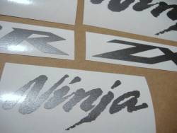 Kawasaki ZX-6R Ninja dark gray decals set