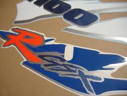 Suzuki GSXR 1100w 1995 white blue decal set