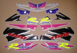 Suzuki GSX-R 1100 1995 black pink decals kit