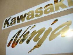 Kawasaki ZX6R 636 Ninja chromed gold stickers kit