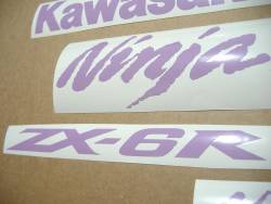 Kawasaki ZX-6R Ninja violet stickers emblems