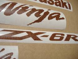 Kawasaki ZX-6R Ninja leather imitation decals set