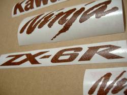 Kawasaki ZX6R 636 leather imitation stickers kit