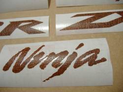 Kawasaki ZX-10R Ninja leather look stickers emblems