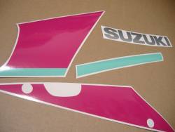 Suzuki GSXR 750N 1992 black pink logo adhesives