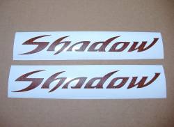 Honda Shadow VT gas tank decal set (brown leather imitation logo ...