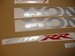 Honda CBR 600RR 2007 black adhesives set