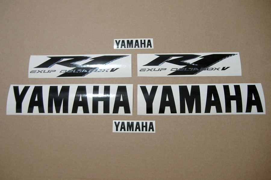 Yamaha R1 2008 custom carbon black stickers kit
