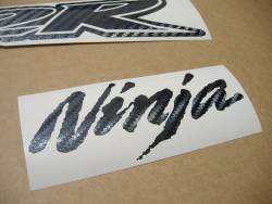 Kawasaki ZX-12R carbon fiber emblems logo set