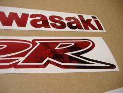 Kawasaki ZX-12R Ninja custom chrome red stickers set