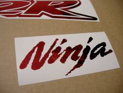 Kawasaki ZX12R Ninja mirror burgundy red graphics set