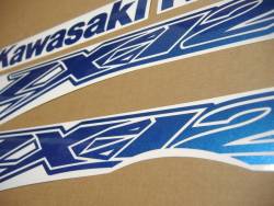 Kawasaki ZX-12R Ninja metallic blue decal set