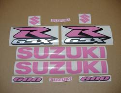 Suzuki GSXR Gixxer 600 srad soft pink decals set