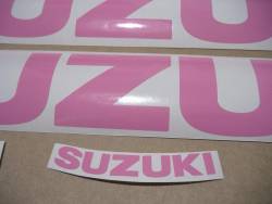 Suzuki GSXR Gixxer 600 srad soft pink logo emblems 