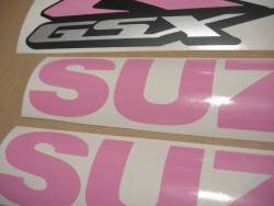 Suzuki GSXR Gixxer 600 barbie pink decals stickers