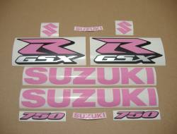 Suzuki GSXR Gixxer 750 srad soft pink decals set