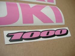 Suzuki GSXR Gixxer 1000 soft pink graphics set