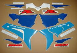 Suzuki TL1000R 1998 V-twin white/blue logo graphics