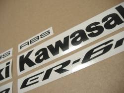 Kawasaki ER-6N 650 ninja 2009-2010 silver decals