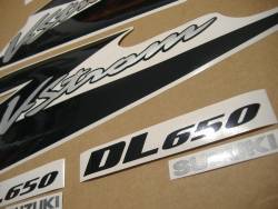 Suzuki DL650 2005-2006 silver complete decals set