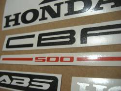 Honda CBF500 2004 silver reproduction stickers